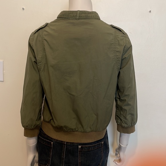 H&M Olive Green Bomber Jacket Medium - Picture 3 of 6